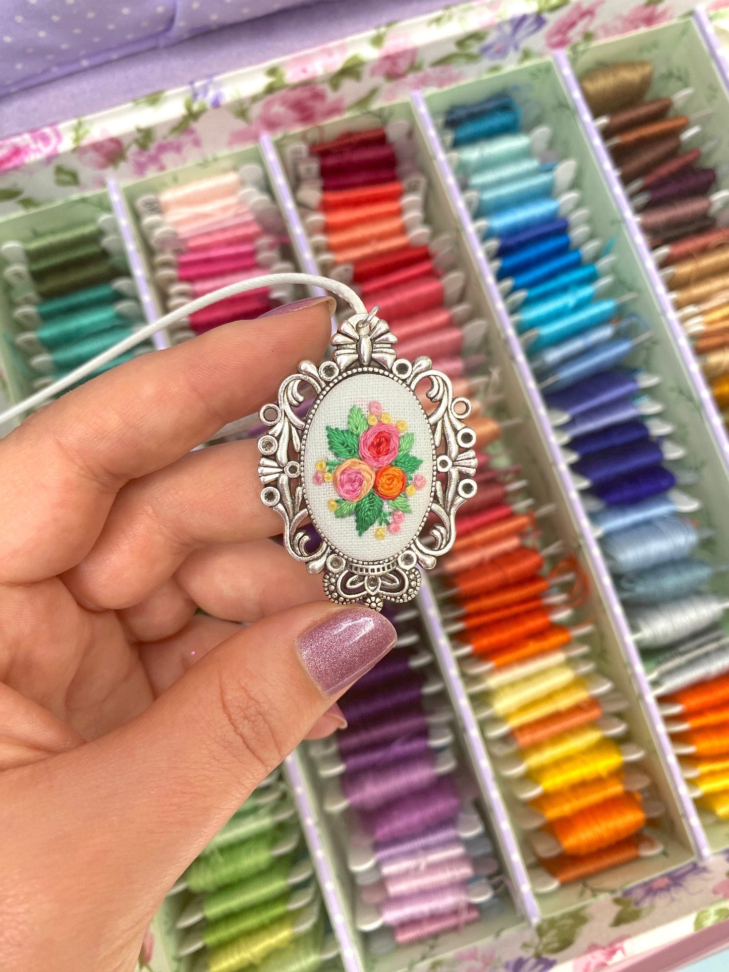 Make Your Own Embroidered Pendants PDF Pattern with 14 Different Designs + Detailed Video Tutorial