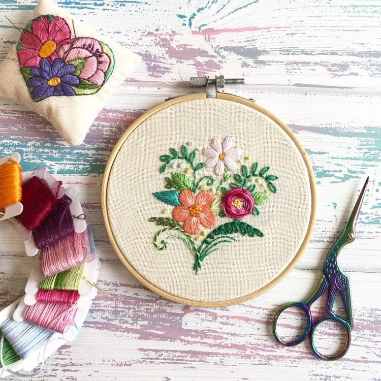 Tiny Bouquet Hand Embroidery Pattern | Digital Download