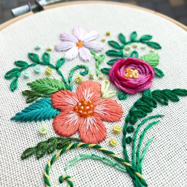 Tiny Bouquet Hand Embroidery Pattern | Digital Download