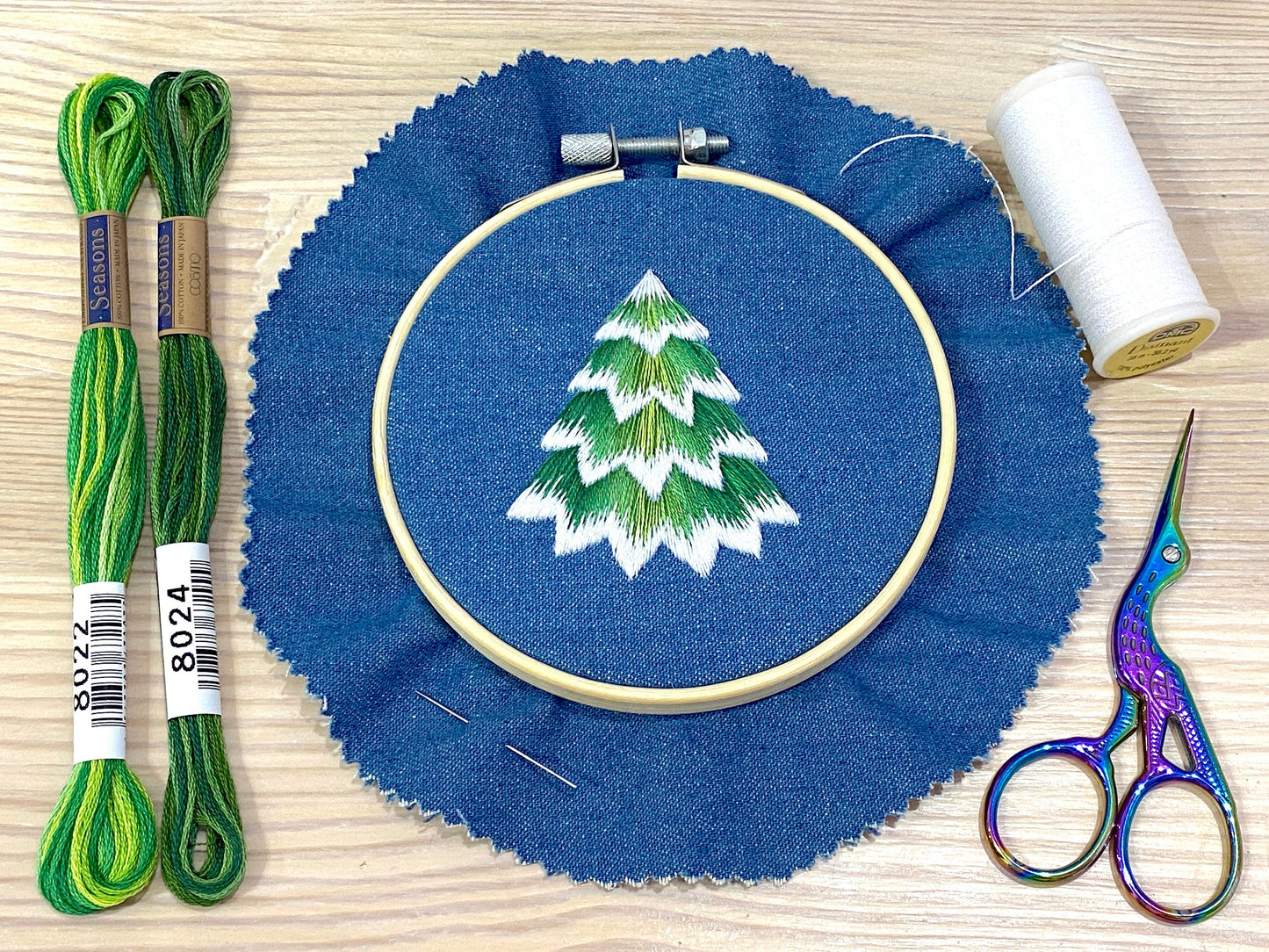 Christmas Tree Hand Embroidery Pattern
