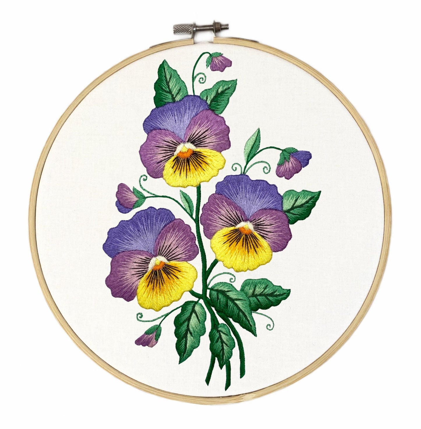 Vintage Pansies Bouquet - Hand Embroidery Pattern | Digital Download