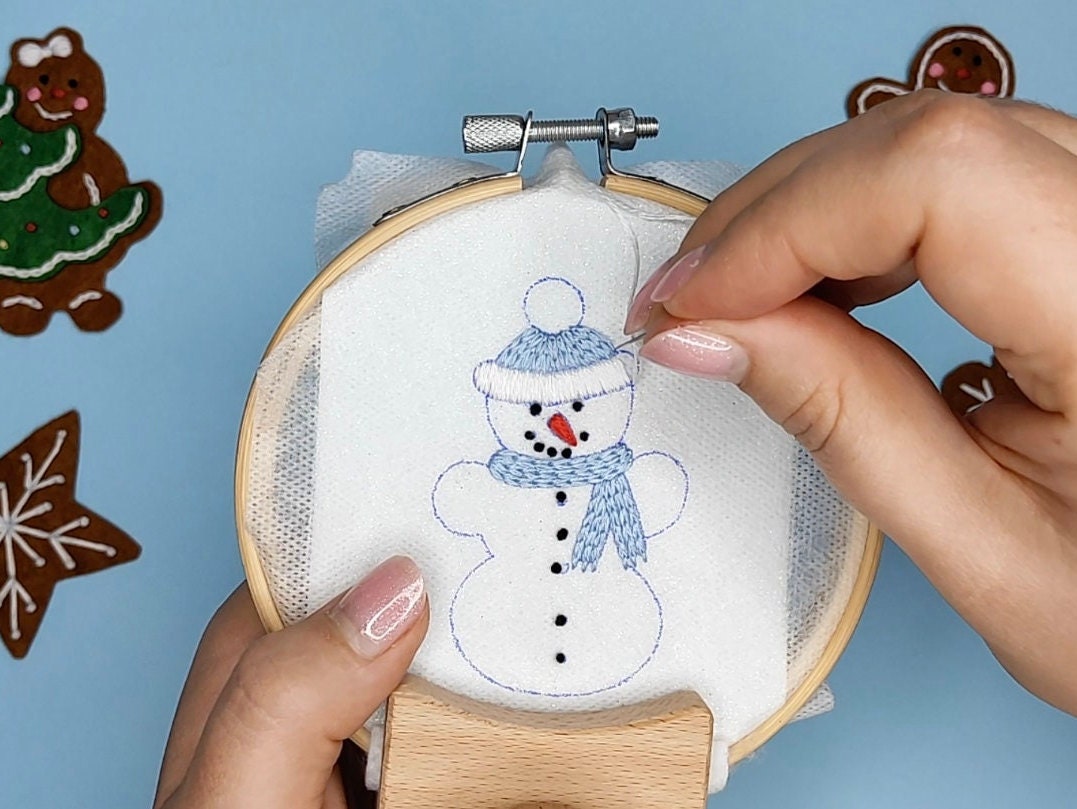 Gingerbread Cookies Christmas Ornaments - Hand Embroidery Pattern | Digital Download