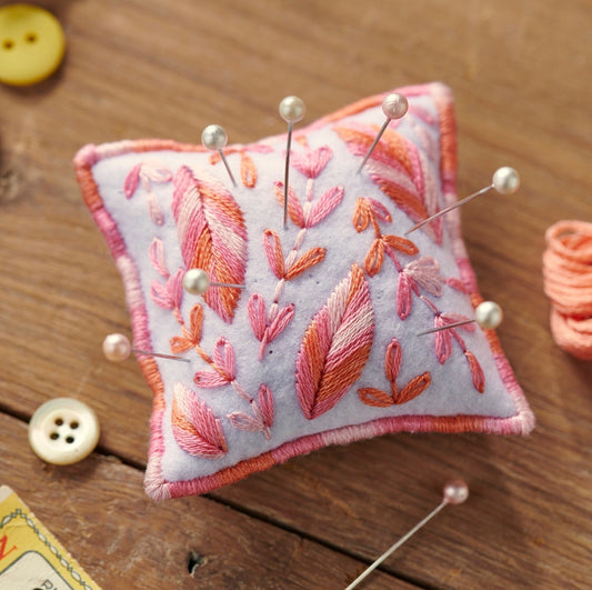 Pincushion Hand Embroidery Pattern | Digital Download PDF + Video Tutorial