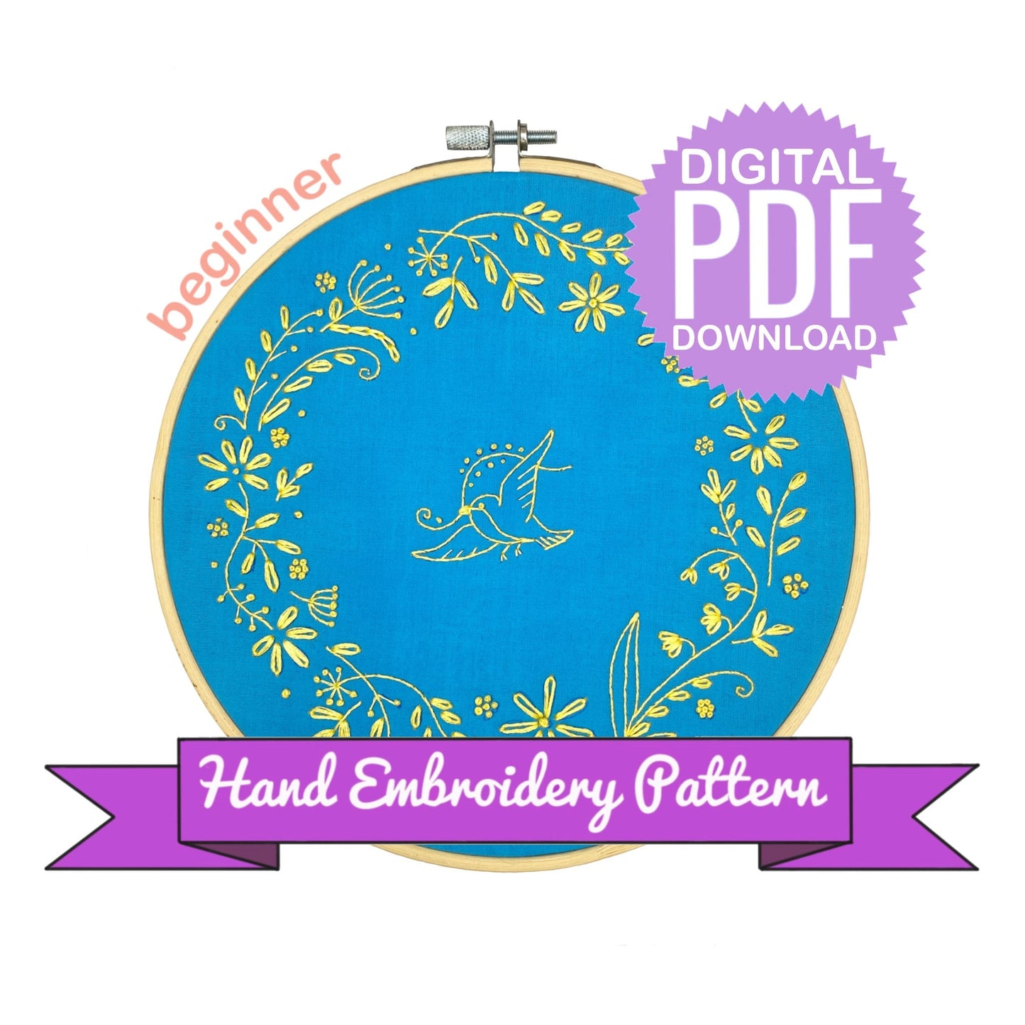 Gove of Peace Hand Embroidery Pattern | Digital Download