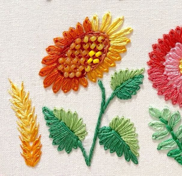 Lazy Daisy Stitch Sampler Page for Beginners - Hand Embroidery Pattern | Embroidery Samplers Guide Book