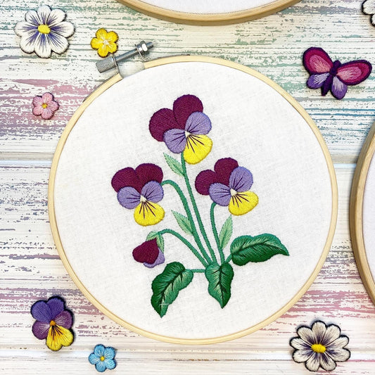 Wild Pansies - Hand Embroidery Pattern | Digital Download