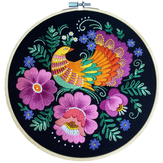 Bird of Paradise Hand Embroidery Pattern + Video Course | 8' hoop | Digital Download