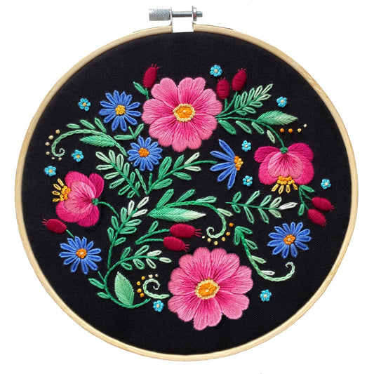 Pink Wild Flowers - Hand Embroidery Pattern | Digital Download