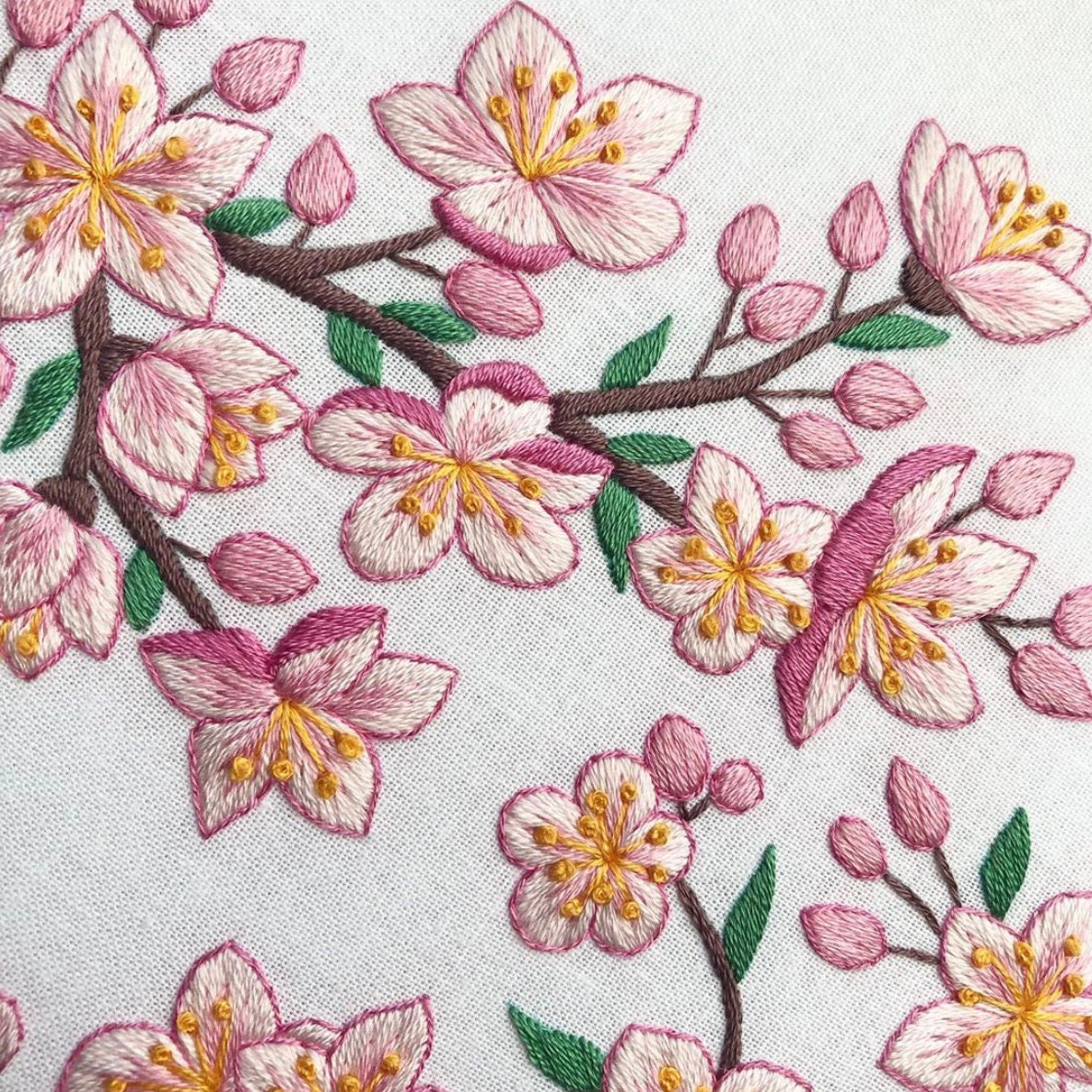 Cherry Blossom Hand Embroidery Pattern | Digital Download