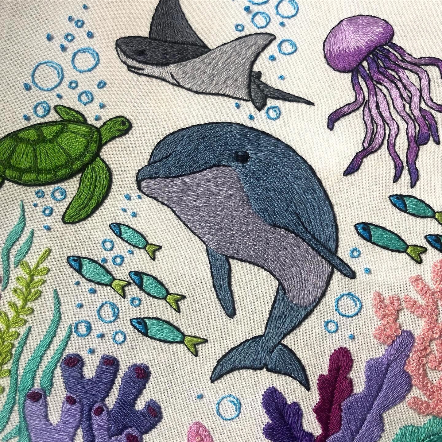 Under the Water - Hand Embroidery Pattern | Digital Download 8' hoop